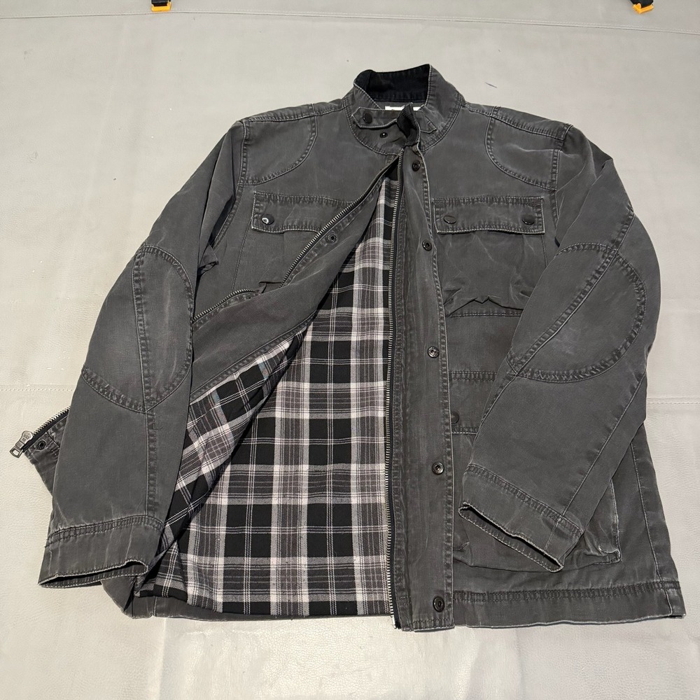 Converse Men Gray Canvas Field Jacket M65 Canvas Military Utility Gorpcore-L-